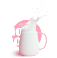milk with drops
